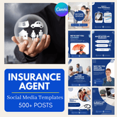 500 Insurance Agent Posts - Social Media Templates